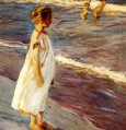 Joaquin Sorolla girl at beach Child impressionism